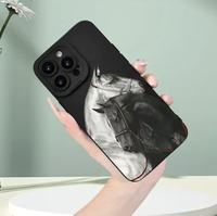 Coque de téléphone en silicone personnalisée à thème équestre pour 17 Pro Max/16/14 Pro, dissipation thermique, styles européens/américains