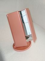 Miroir de maquillage LED pliable Winway à trois volets, gradation progressive, angle réglable, housse matelassée, chargement USB, miroir de vanité de table