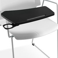 Tablette d'écriture pliable de haute qualité pour bureau, chaise de formation en plastique sans roulettes pour conférence
