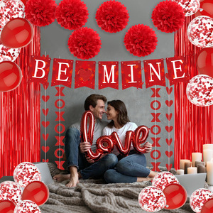 Guirnalda de Flores de Papel en Espiral con Forma de Corazón Rojo para el Día de San Valentín, Decoraciones Grandes Reutilizables para Fiestas, Bodas y Pedidas de Mano - Product Image 2