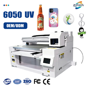 Imprimante jet d'encre UV 6050 CMYK à effet gaufrage 3D, imprimante numérique à plat pour cuir, garantie 1 an pour les fabricants de cadeaux et souvenirs - Product Image 1