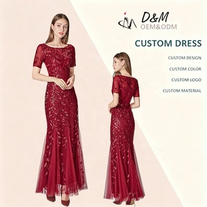 <span class=keywords><strong>Vestidos</strong></span> <span class=keywords><strong>de</strong></span> Noche Formales <span class=keywords><strong>de</strong></span> Lujo Azul Marino Tallas Grandes <span class=keywords><strong>para</strong></span> Mujer D&M, <span class=keywords><strong>Vestidos</strong></span> <span class=keywords><strong>de</strong></span> Fiesta <span class=keywords><strong>de</strong></span> <span class=keywords><strong>Boda</strong></span> con Cuello Redondo y Corte en A, Vestido <span class=keywords><strong>de</strong></span> Gala <span class=keywords><strong>de</strong></span> Alta Gama OEM - Product Image 3