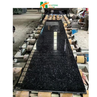 Dalles de granit galaxie noire naturelle 100% Carreaux de pierre de conception moderne pour l'extérieur et la cuisine-Poli et flammé