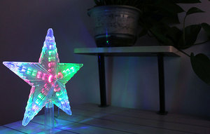Stella A cinque Punte Colorata Che Cambia Albero Di Natale Luminoso Decorazione Topper Stella Per La Festa del partito Ornamento luce della stella del led - Product Image 4