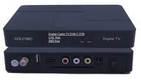 Decodificador de tv con cable de DVB-C HD, canales de pago, software de gestión de sms y cas gratis
