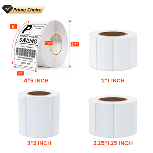 สติกเกอร์บาร์โค้ดขนาด100*150มม. กระดาษความร้อน4X6นิ้วฉลาก2แผ่นต่อแผ่น - Product Image 2