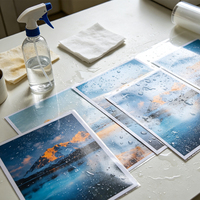 Film de laminage à froid auto-adhésif transparent brillant en PET pour photos et affiches