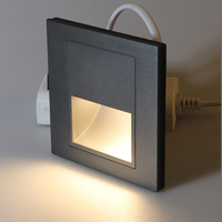Applique murale de couloir intérieur en aluminium brossé encastré pour chambre à coucher escalier doré lumières de marche à led