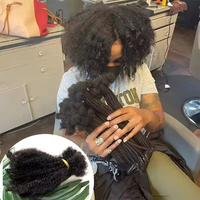 Cheveux humains Afro bouclés Marley en vrac, boucles Afro crépues pour tresses torsadées, locs et tresses au crochet, cheveux à tresser humains 4a/ 4b/ 4c