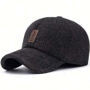 Casquette de sport automne-hiver pour hommes d'âge <span class=keywords><strong>moyen</strong></span> et âgés, cyclisme en plein air, casquette de baseball en coton, style urbain, chaude et protectrice pour les oreilles - Product Image 4