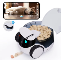 Rola Companion Robot Chat Caméra Jouet Distributeur de Friandises Jouet Plume de Pêche Intelligente avec Caméra pour Chats
