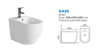 Sanitaire européen Toilette en céramique Bidet au sol Ensemble de toilette Céramique Wc Sets Salle de bain