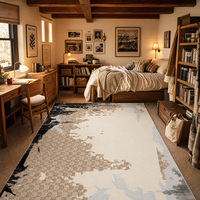 Tapis décoratif de grande taille, de haute qualité, fabriqué à la machine, résistant aux taches, lavable, facile à nettoyer, pour la maison, la chambre, le salon, la voiture