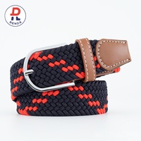 Ceinture tressée pour hommes, sans boucle, confortable, ajustable, en tissu, élégante, pour tournoi de golf, vente en gros, respectueuse de la peau, légère
