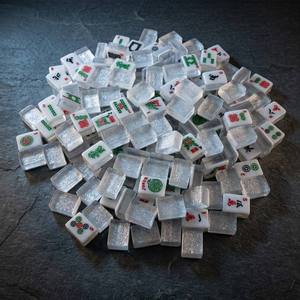 Set Mahjong Americano in Acrilico Inciso con Motivo Foresta di Cipressi, Novità 2026, Regalo per Intrattenimento Adulti - Product Image 6