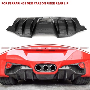New Arrival OEM Style Car Auto Parts Dry Carbon Fiber Car Rear Diffuser Lip for Ferrari 458 - Product Image 1