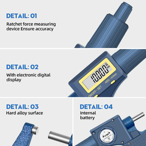 Độ chính xác cao 0-25mm kỹ thuật số micromet <span class=keywords><strong>micro</strong></span> mét Độ dày đo điện tử xoắn ốc micromet mà không khắc dòng - Product Image 2