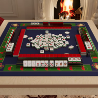 Set Mahjong & Poker Liburan Natal - 160 Buah Ubin Akrilik Ramah Lingkungan Pola Bunga Salju Hadiah untuk Penggemar Permainan