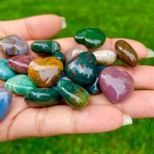 Cristal de Jaspe Oceánico Natural de Alta Calidad, Colorido, Tallado en Forma de Corazón, Pulido, para Sanación con Feng Shui, Venta al Por Mayor - Product Image 6
