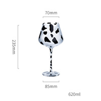 Verres à vin colorés en gros pour cadeaux, imprimés zèbre et léopard, gobelets à vin décoratifs pour les fêtes et les bars à domicile