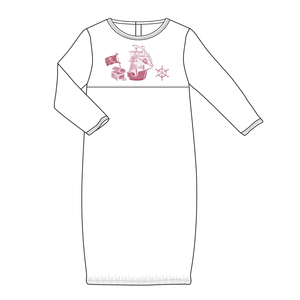 Monogramma 100% Pima cotone Set camice <span class=keywords><strong>da</strong></span> bambino maniche lunghe con rifinitura andare camice <span class=keywords><strong>da</strong></span> giorno camice <span class=keywords><strong>da</strong></span> <span class=keywords><strong>notte</strong></span> per bambine - Product Image 4