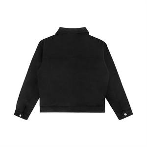Giacca da <span class=keywords><strong>Uomo</strong></span> in Pelle Scamosciata OEM Abbigliamento Invernale Autunnale con Logo Personalizzato Stile High Street Multitasche Larga con Cerniera Moda Casual da <span class=keywords><strong>Uomo</strong></span> - Product Image 3