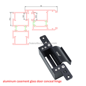Nhiệm vụ nặng nề che giấu nhôm hồ sơ cửa bản lề có thể điều chỉnh Châu Âu casement Hidden Glass cửa Bạc Cửa Sổ Màu Đen cửa bản lề - Product Image 5
