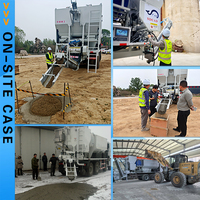 Silo Volumétrico de Polvo Montado sobre Rieles para Planta Dosificadora de Concreto con Bomba de Motor Diésel y PLC en Venta