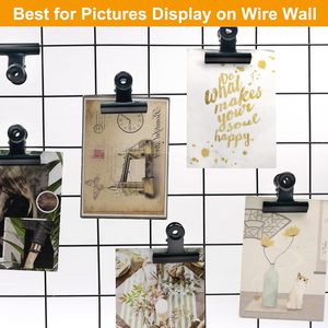 School Office Supplies <b>Stationery</b> 30mm Gold Paper Clip Name Card <b>Holder</b> Clamp Metal Bulldog Clip for Picture File - Product Image 2