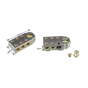 Zinc Alloy <b>Battery</b> <b>Terminal</b> Lug 80x40mm 33 Position Brass With M8 M10 Wrench For Car Use - Product Image 1