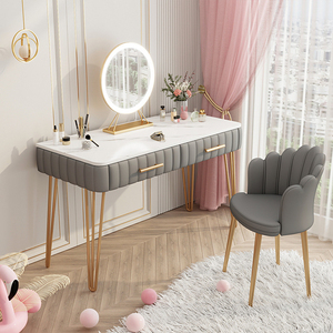 <span class=keywords><strong>Coiffeuse</strong></span> moderne la plus vendue : <span class=keywords><strong>Coiffeuse</strong></span> en bois <span class=keywords><strong>rose</strong></span> pour chambre de fille avec miroir de maquillage éclairé et plateau en pierre durable - Product Image 3