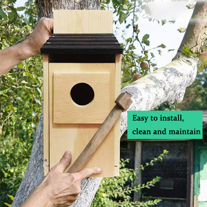 Groothandel Lage Kosten Outdoor Houten Vogelnest Huisdier Vogelkooi Tuin Opknoping Vogelhuisje - Product Image 4