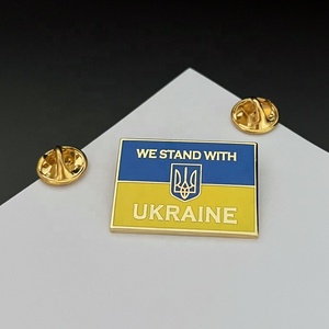 Perno in metallo personalizzato con bandiera <span class=keywords><strong>USA</strong></span> in oro morbido smalto duro con spilla UKR - Product Image 5