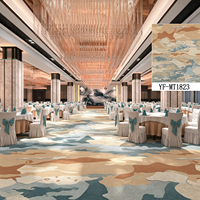 Tapis mural en nylon imprimé pour chambre d'hôtel 5 étoiles luxueuse