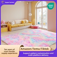 Grenzüberschreitend Beliebter Nordischer Instagram-Stil Wohnzimmer Schlafzimmer Vollflächiger Maschinenwaschbarer Langflor-Plüsch Niedlicher Mädchen-Teppich