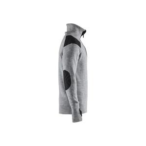 BLAKLADER - 463010719098XL Pull en laine Gris chiné/Gris foncé-EAN 7330509754535 WORK HOODIES - Product Image 4