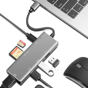 Tipo-c HUB Converter 7 en 1 Extension <span class=keywords><strong>Dock</strong></span> <span class=keywords><strong>Notebook</strong></span> con HDTV USB3.0 PD SD TF Port - Product Image 2
