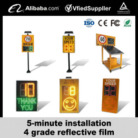 Trafic clignotant avertissement indicateur de vitesse solaire détecteur de radar compteur de vitesse capteur détecteur limite affichage signe vitesse Radar