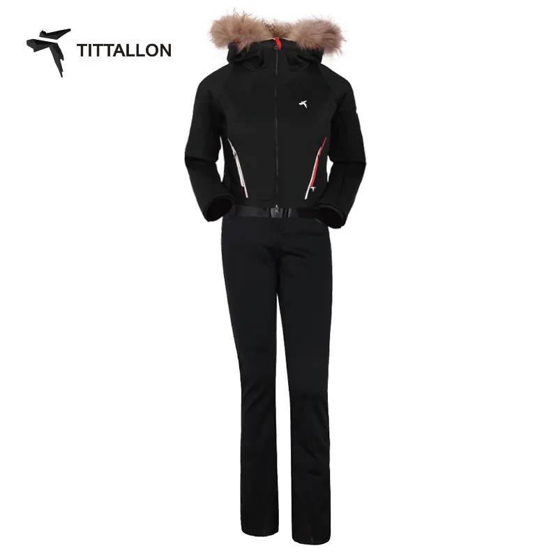 Wholesale Customized Soft Shell waterproof windproof breathable sport fitness Snow Suits women