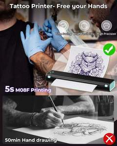 Impresora de Plantillas Térmicas para Tatuajes de Alta Calidad y Bajo <span class=keywords><strong>Precio</strong></span>, Interfaz Bluetooth, Nueva Máquina de Tatuajes y Impresora de Pegatinas para el Hogar y la Oficina - Product Image 3