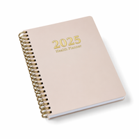 Carnet à spirale personnalisé à couverture rigide, reliure spirale dorée, ligné, avec logo en feuille d'or pour entreprises