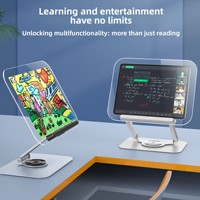Support pour tablette en alliage d'aluminium, rotatif à 360 degrés, pliable, réglable en hauteur, pour enfants