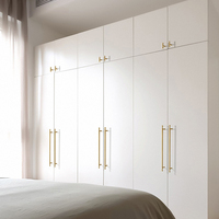 Poignée en or massif brossé JAYA, moderne et simple, pour meubles de chambre, commodes, portes de placard, armoires à chaussures, tiroirs en aluminium