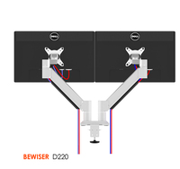 Support pour ordinateur portable et écran LCD, bras double pour moniteur, support pour ordinateur portable (BEWISER D221)