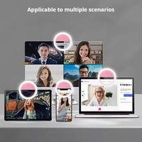 Lampe LED personnalisée pour selfie, support portable à clipser sur trépied avec support de caméra rechargeable, anneau lumineux pour téléphone portable