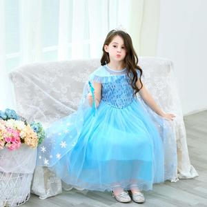 2020 fashion sequined sleeveless <span class=keywords><strong>Frozen</strong></span> <span class=keywords><strong>elsa</strong></span> dress for kids party - Product Image 6