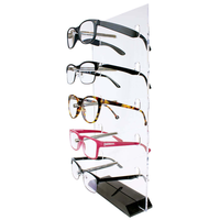 Support mural transparent acrylique pour lunettes de soleil Présentoir pour lunettes de soleil
