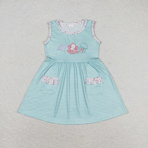 Vestido de Verano para Bebés y Niñas Pequeñas, Diseño Bordado Informal, Mangas Cortas - Product Image 6