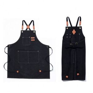 Customization Canvas Work <b>Apron</b> Waterproof Chef <b>Apron</b> for Restaurant <b>Kitchen</b> - Product Image 3