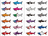 26 Autocollants PVC imperméables Paul Et Shark à motif animalier, impression UV, vernis brillant, nouveauté très vendue, décorations de vacances